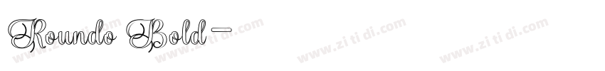 Roundo Bold字体转换